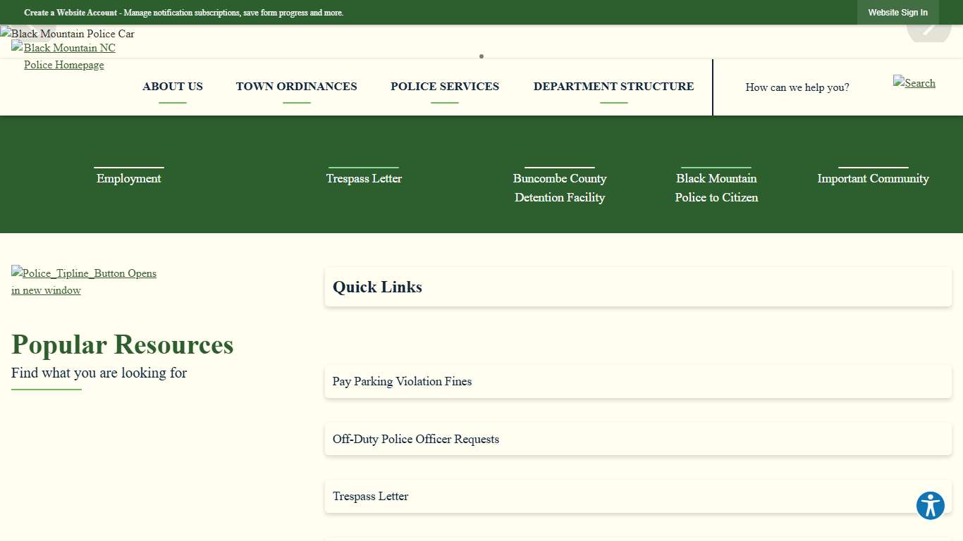 Police Department Black Mountain, NC